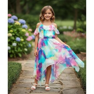 The Children's Place Colorful Cold-Shoulder Dress